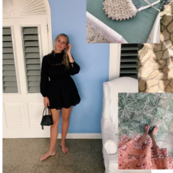 Cleobella Berit Mini Dress in Black Swiss Dot NEW size Small - Picture 8 of 10